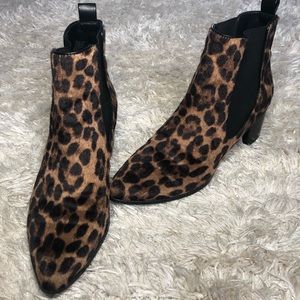 Leopard Nine West booties